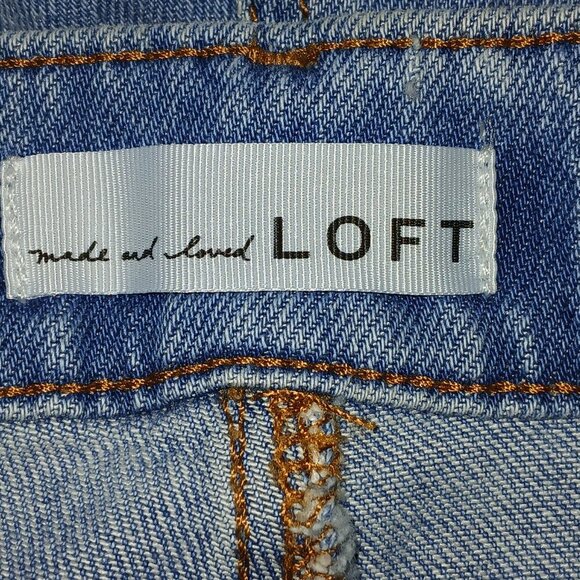 WOMENS WIDE LEG HIGH RISE  LIGHT WASH DENIUM JEANS BY LOFT NWT SIZE 31 - Picture 6 of 8